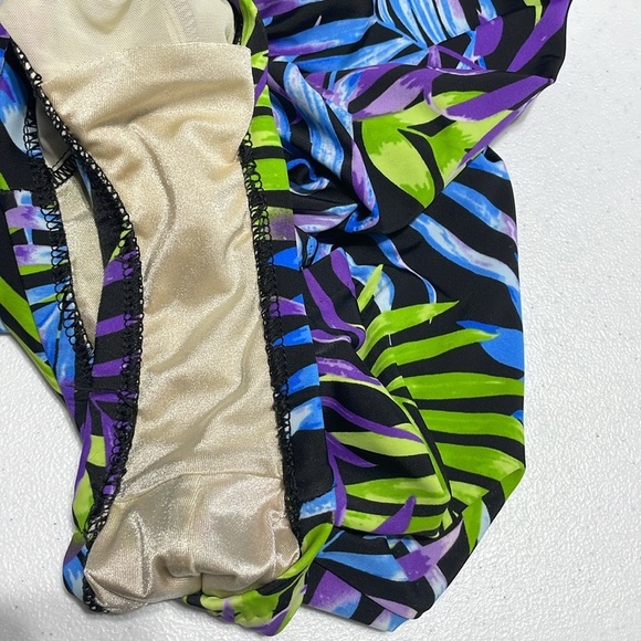 VTG 1980's Tropical Leaf Print One Piece Bathing Suit | Maxine of Hollywood 16 - Picture 11 of 13